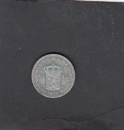 Beschrijving: 1/2 Gulden WILHELMINA  